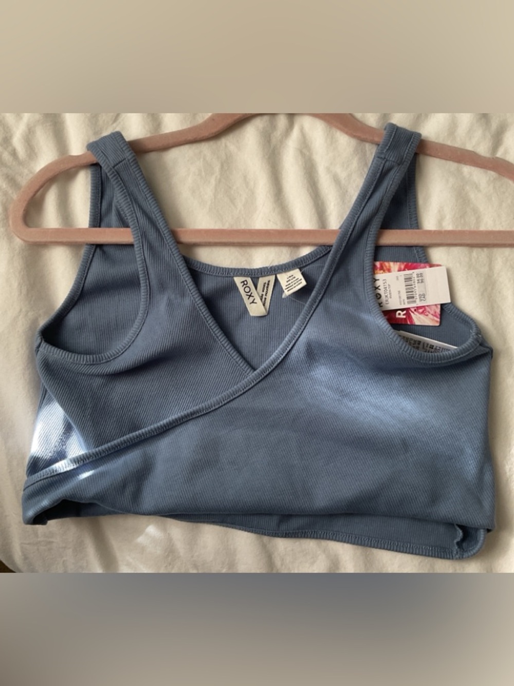 Roxy Riviera Blue Ribbed Top NWT